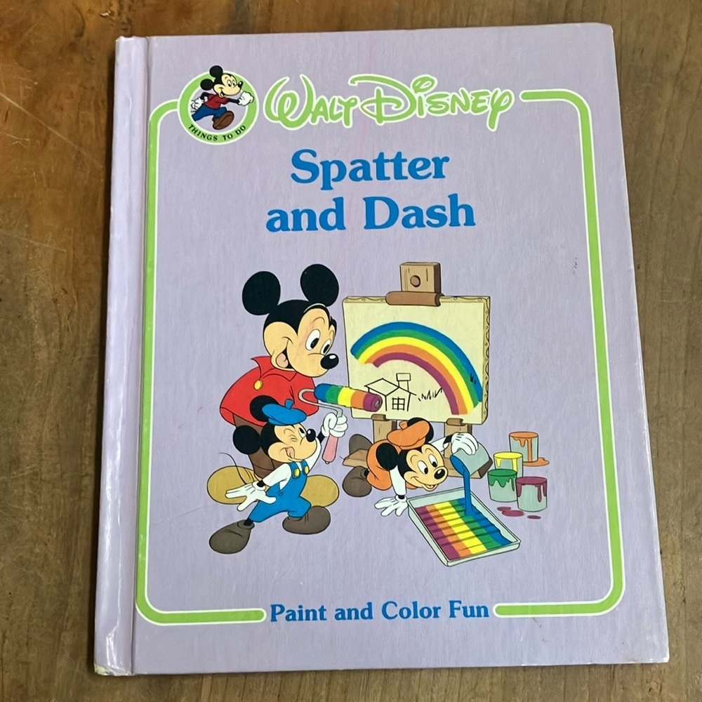 Disney Spatter and Dash vintage 1984 hardcover Book